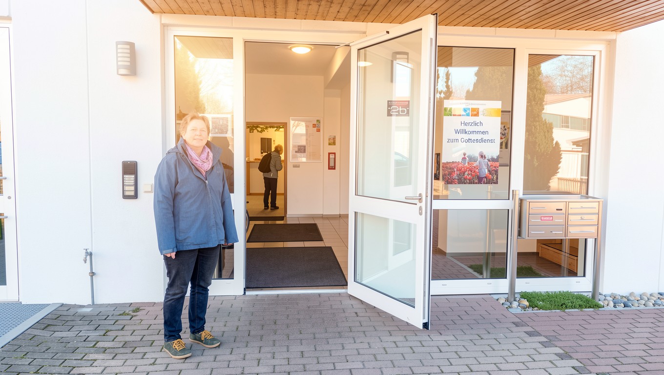 Herzliche Begrüßung am Eingang